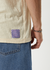 AFENDS Mens Zen Feeling - Retro Tee - Sand - Afends mens zen feeling   retro tee   sand
