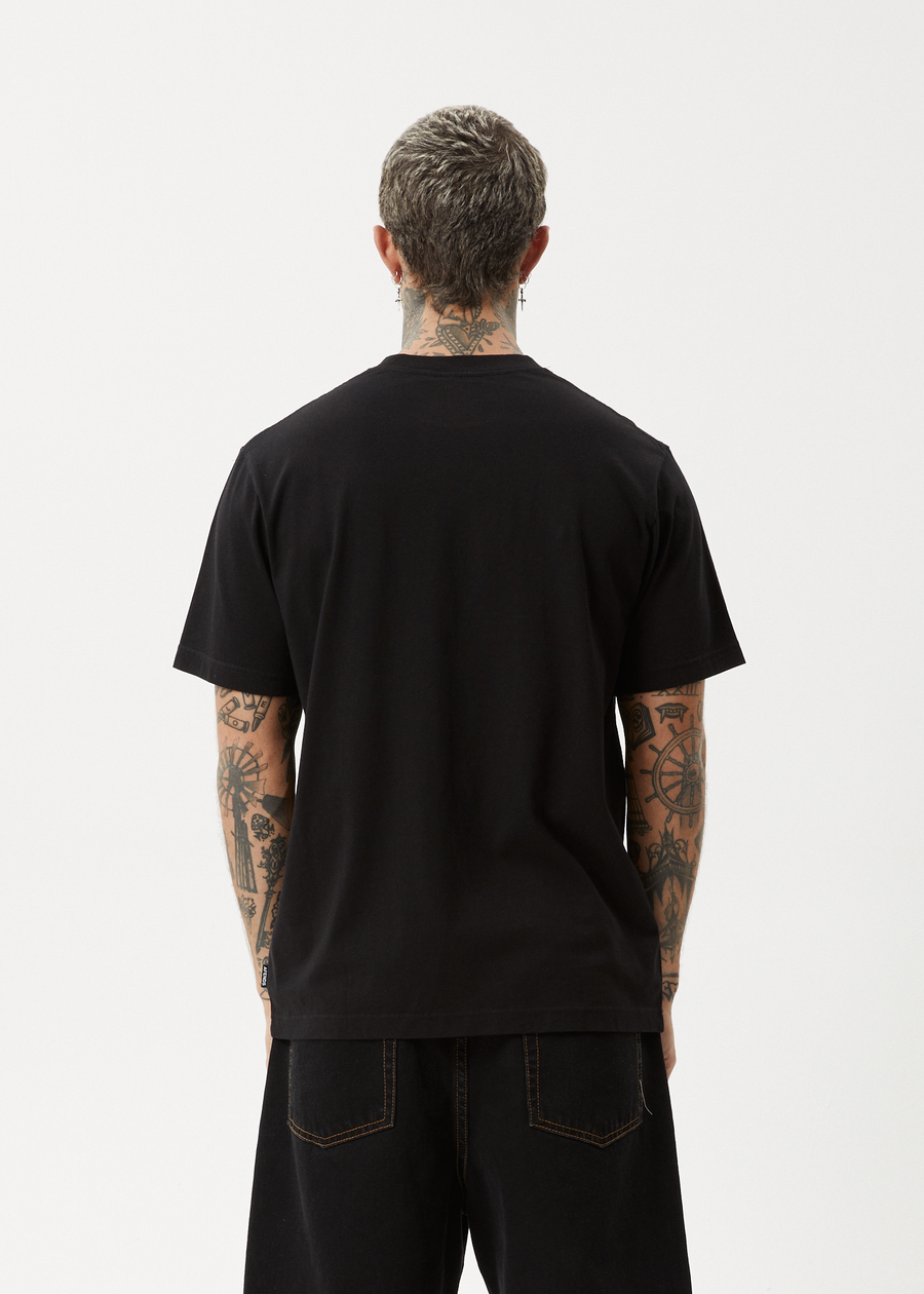 AFENDS Mens Carpet Ride - Retro Tee - Black