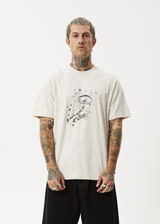 AFENDS Mens Carpet Ride - Retro Tee - Moonbeam - Afends mens carpet ride   retro tee   moonbeam