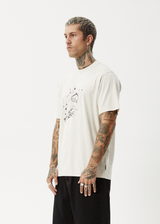AFENDS Mens Carpet Ride - Retro Tee - Moonbeam - Afends mens carpet ride   retro tee   moonbeam