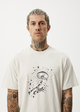 AFENDS Mens Carpet Ride - Retro Tee - Moonbeam - Afends mens carpet ride   retro tee   moonbeam