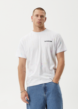 AFENDS Mens Tie Die - Boxy Tee - White - Afends mens tie die   boxy tee   white