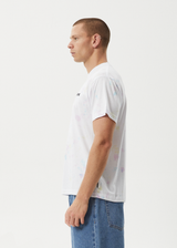 AFENDS Mens Tie Die - Boxy Tee - White - Afends mens tie die   boxy tee   white