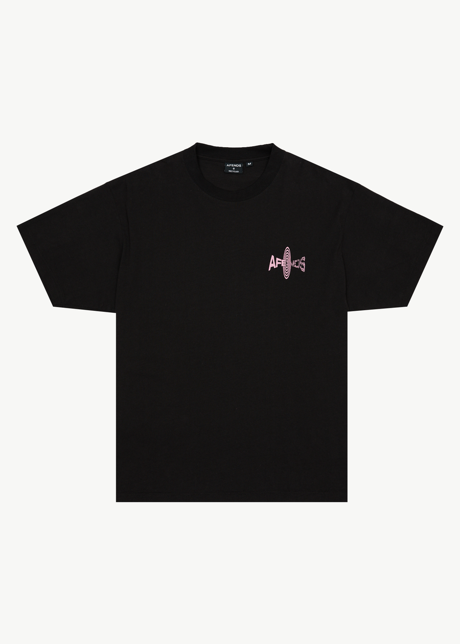 AFENDS Mens Altered - Heavyweight Boxy Tee - Black