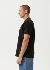 AFENDS Mens Altered - Heavyweight Boxy Tee - Black - Afends mens altered   heavyweight boxy tee   black
