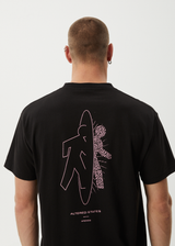 AFENDS Mens Altered - Heavyweight Boxy Tee - Black - Afends mens altered   heavyweight boxy tee   black