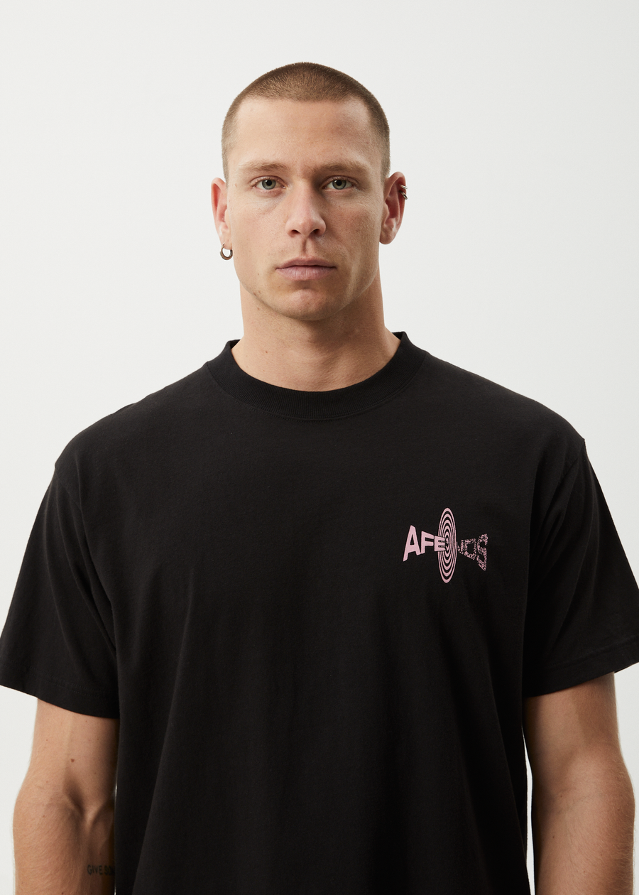 AFENDS Mens Altered - Heavyweight Boxy Tee - Black
