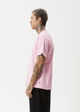 AFENDS Mens Altered - Heavyweight Boxy Tee - Vintage Pink - Afends mens altered   heavyweight boxy tee   vintage pink