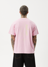 AFENDS Mens Altered - Heavyweight Boxy Tee - Vintage Pink - Afends mens altered   heavyweight boxy tee   vintage pink