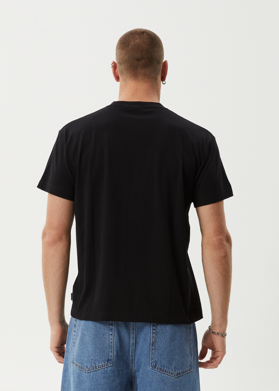 AFENDS Mens Take A Trip - Boxy Tee - Black