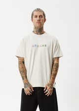 AFENDS Mens Take A Trip - Boxy Tee - Moonbeam - Afends mens take a trip   boxy tee   moonbeam