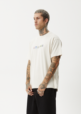 AFENDS Mens Take A Trip - Boxy Tee - Moonbeam - Afends mens take a trip   boxy tee   moonbeam