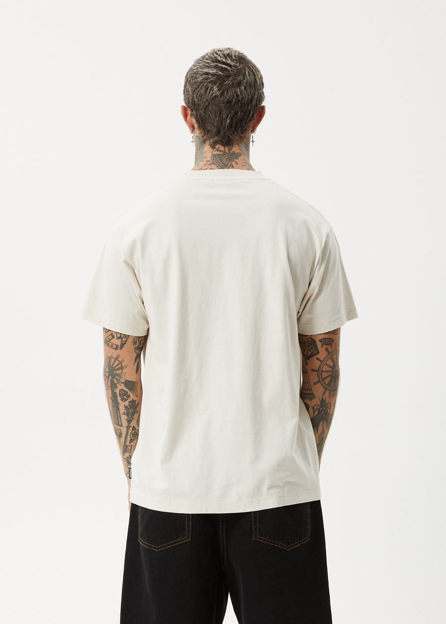 AFENDS Mens Take A Trip - Boxy Tee - Moonbeam