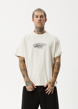 AFENDS Mens Cultivate Me - Boxy Tee - Moonbeam - Afends mens cultivate me   boxy tee   moonbeam