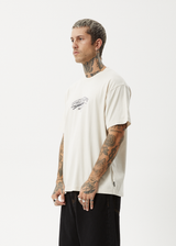 AFENDS Mens Cultivate Me - Boxy Tee - Moonbeam - Afends mens cultivate me   boxy tee   moonbeam