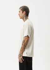 AFENDS Mens Cultivate Me - Boxy Tee - Moonbeam - Afends mens cultivate me   boxy tee   moonbeam