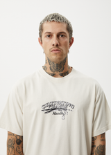 AFENDS Mens Cultivate Me - Boxy Tee - Moonbeam - Afends mens cultivate me   boxy tee   moonbeam