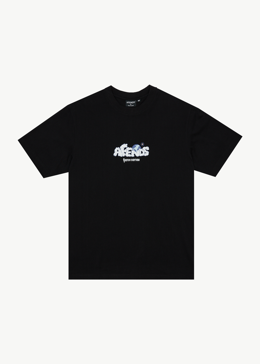 AFENDS Mens Chem Trails - Retro Tee - Black