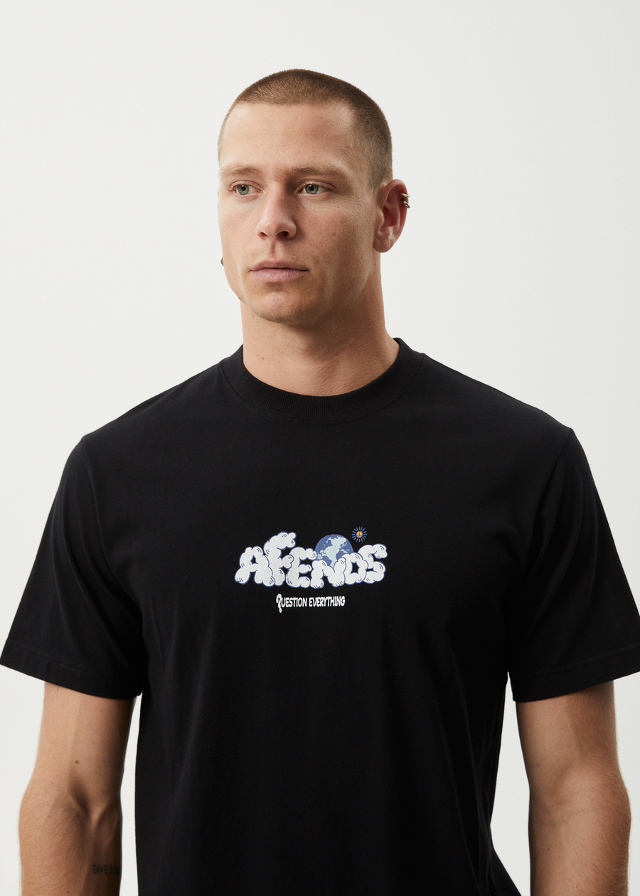 AFENDS Mens Chem Trails - Retro Tee - Black