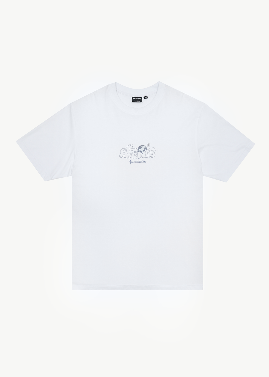 AFENDS Mens Chem Trails - Retro Tee - White