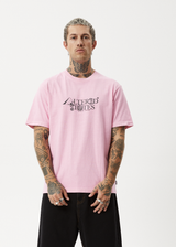 AFENDS Mens Deep State - Heavyweight Retro Tee - Vintage Pink - Afends mens deep state   heavyweight retro tee   vintage pink