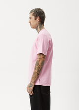 AFENDS Mens Deep State - Heavyweight Retro Tee - Vintage Pink - Afends mens deep state   heavyweight retro tee   vintage pink