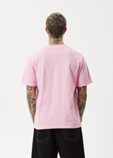 AFENDS Mens Deep State - Heavyweight Retro Tee - Vintage Pink - Afends mens deep state   heavyweight retro tee   vintage pink