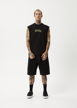 AFENDS Mens Home - Sleeveless Tee - Black - Afends mens home   sleeveless tee   black