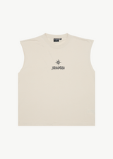 AFENDS Mens Peace Out - Sleeveless Tee - Moonbeam - Afends mens peace out   sleeveless tee   moonbeam
