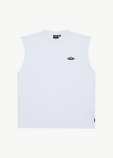 AFENDS Mens Earthling - Sleeveless Tee - White - Afends mens earthling   sleeveless tee   white