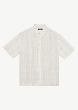 AFENDS Mens Criss Cross - Short Sleeve Shirt - Taupe - Afends mens criss cross   short sleeve shirt   taupe 