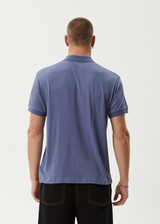 AFENDS Mens Byron Trip - Short Sleeve Polo Shirt - Marlin - Afends mens byron trip   short sleeve polo shirt   marlin 