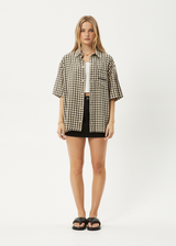AFENDS Mens Gambet - Short Sleeve Shirt - Sand - Afends mens gambet   short sleeve shirt   sand 