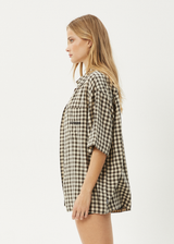 AFENDS Mens Gambet - Short Sleeve Shirt - Sand - Afends mens gambet   short sleeve shirt   sand 
