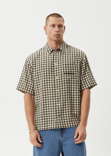 AFENDS Mens Gambet - Short Sleeve Shirt - Sand - Afends mens gambet   short sleeve shirt   sand 