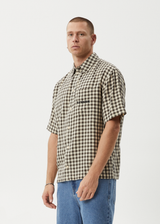 AFENDS Mens Gambet - Short Sleeve Shirt - Sand - Afends mens gambet   short sleeve shirt   sand 