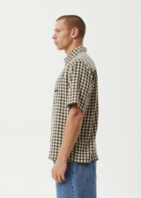 AFENDS Mens Gambet - Short Sleeve Shirt - Sand - Afends mens gambet   short sleeve shirt   sand 