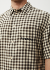 AFENDS Mens Gambet - Short Sleeve Shirt - Sand - Afends mens gambet   short sleeve shirt   sand 