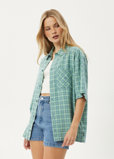 AFENDS Mens Creator - Short Sleeve Shirt - Pine - Afends mens creator   short sleeve shirt   pine 