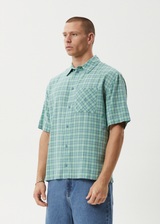 AFENDS Mens Creator - Short Sleeve Shirt - Pine - Afends mens creator   short sleeve shirt   pine 