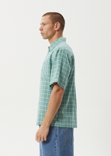 AFENDS Mens Creator - Short Sleeve Shirt - Pine - Afends mens creator   short sleeve shirt   pine 