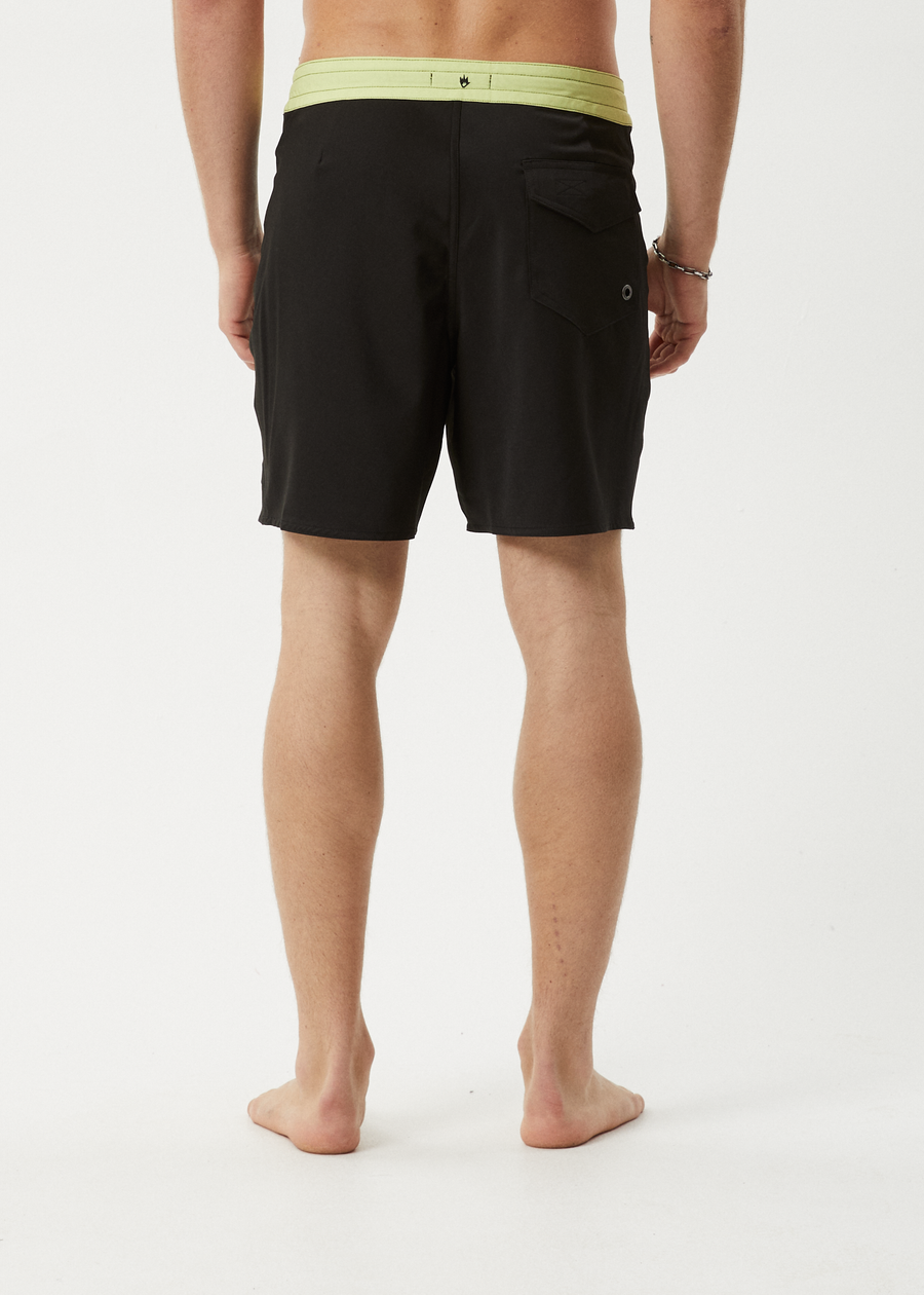 AFENDS Mens Peace Out - Surf Related Boardshort 18" - Black