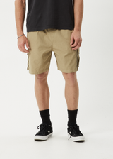 AFENDS Mens Ripped Out 98 - Organic Oversized Cargo Short 22