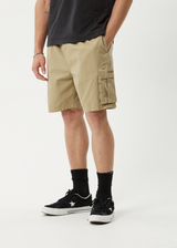 AFENDS Mens Ripped Out 98 - Organic Oversized Cargo Short 22