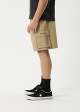 AFENDS Mens Ripped Out 98 - Organic Oversized Cargo Short 22