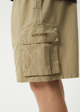 AFENDS Mens Ripped Out 98 - Organic Oversized Cargo Short 22