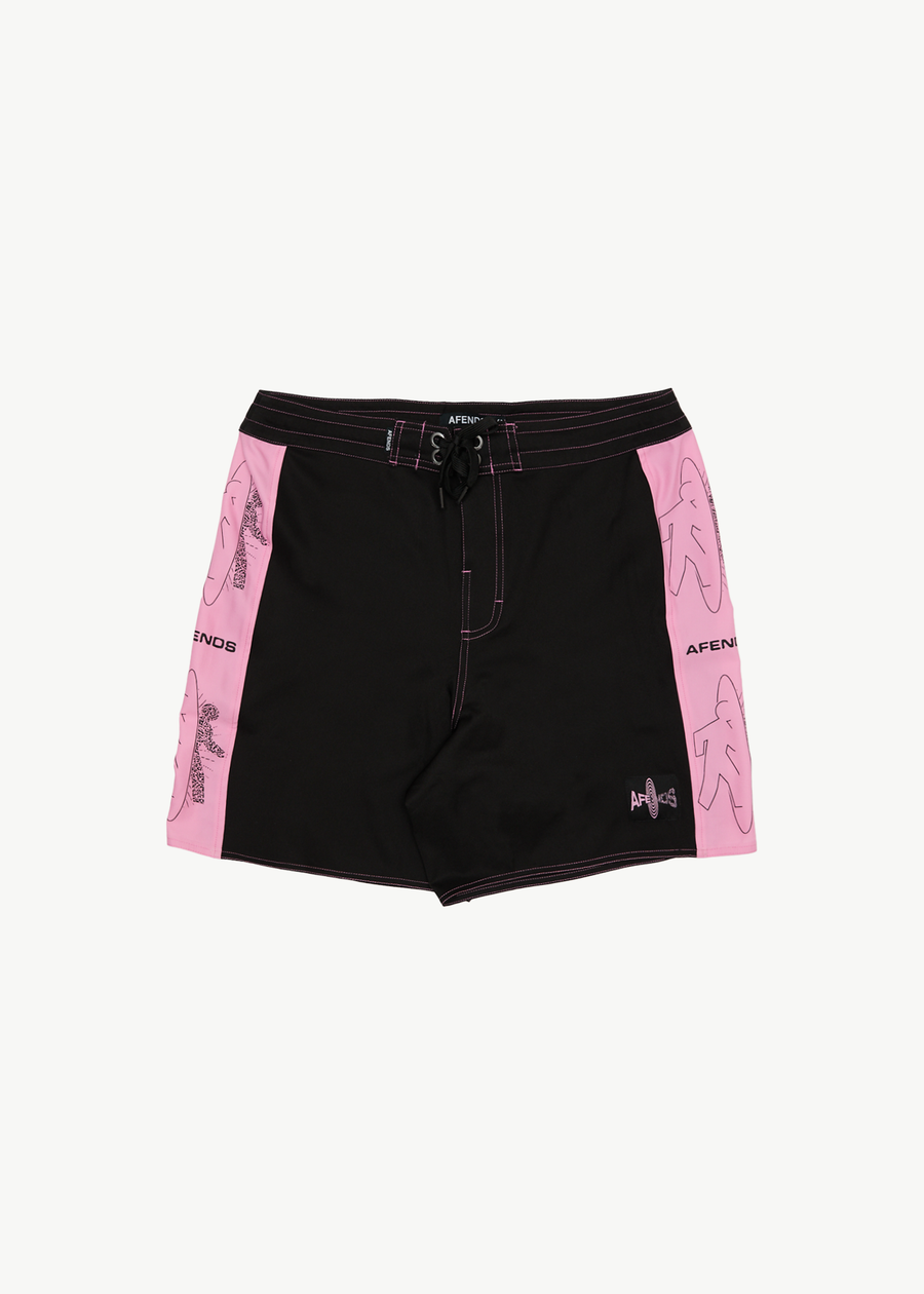 AFENDS Mens Altered - Surf Related Boardshort 18" - Black