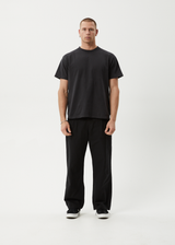 AFENDS Mens Glider - Pleated Pant - Black - Afends mens glider   pleated pant   black