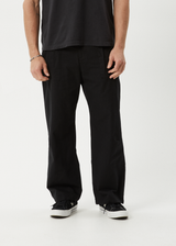 AFENDS Mens Glider - Pleated Pant - Black - Afends mens glider   pleated pant   black
