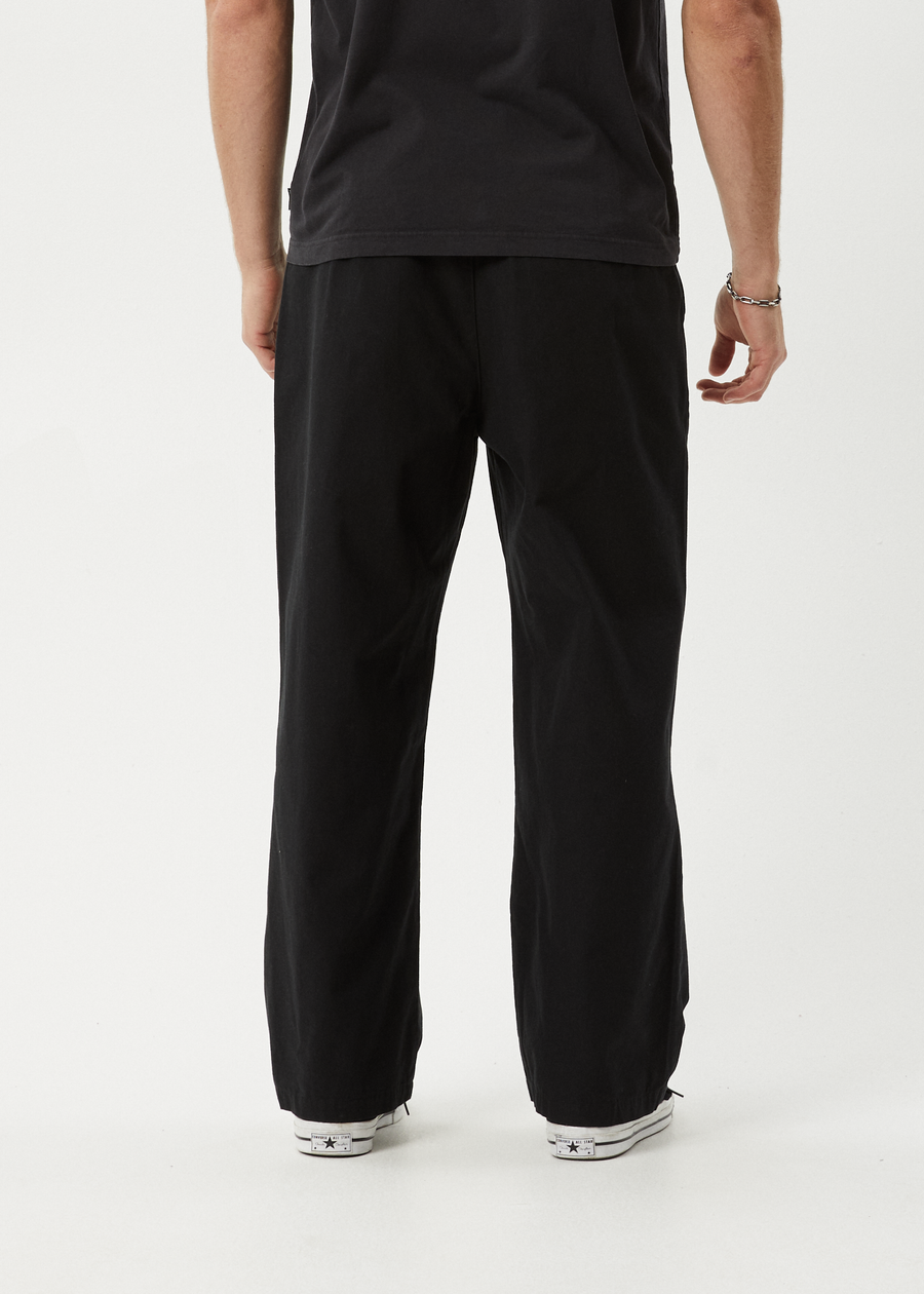 AFENDS Mens Glider - Pleated Pant - Black